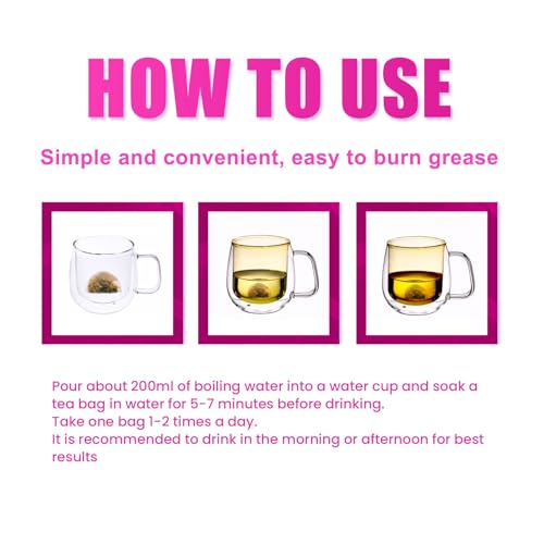 RASPIO Paquetes Detox Tea Adelgazante, Infusión Drenante y Adelgazante, Quema Grasas, Alivia La Hinchazón y Reduce El Peso, Metabolismo(1 Bolsa) - imagen 9