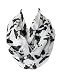 Etwoa's Boston Terrier Dog Black White Head Print Infinity Scarf Circle Scarf