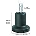 Master Caster 70176 High Profile Bell Glides for Office Chairs, 2-3/16" Base Diameter, 3/8 x 7/8" K Stem Fastener, 5-Pack, Black