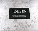 Lauren 4 Piece Queen Size Small Floral Print Sheet Set Gray and White 100% Cotton 300 Thread Count