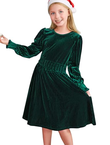 PATPAT Mädchenkleider Langarm Prinzessin Kleid Mädchen für Einschulung,...