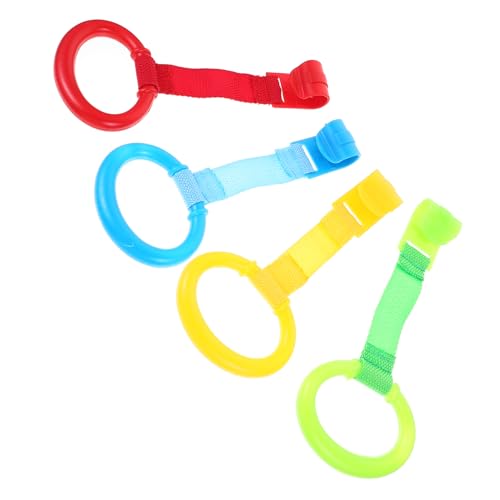 Beatifufu Infant Crib Accessories Pull up 8pcs Tiny Bed Ring Walking Assistant Safety Stand Ring for Babies