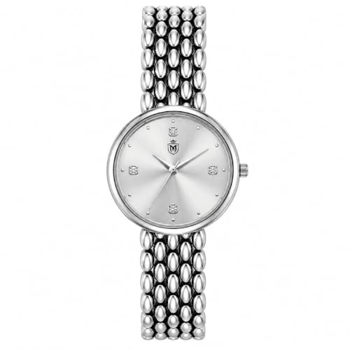 Image of MOOVER Analog Watch for Women & Girls | Luxury Bracelet Style Ladies Wrist Watch | Crystal Dial with Premium Stainless Steel Chain Strap | Fashion Watch for Daily Wear, Party & Gift