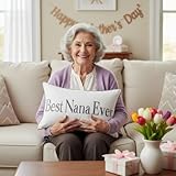 Sanmetex Nana Gifts for Christmas Thanksgiving Day Best Nana Ever Gifts from Grandkids/Grandchildern - Grandson, Granddaughter Lumbar Pillow Cover 12x20 Inch.