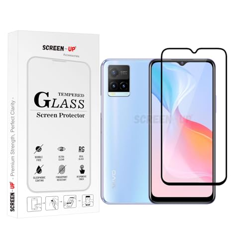 Image of ScreenUp Tempered Glass For vivo Y21t (India) - Ultra Clear, 9H Scratch Resistant, Full Coverage, Easy Install Screen Protector