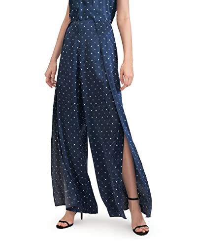 LilySilk Womens Silk Pants with Split Trouser Legs High-Waisted Lightweight Dressy Pants