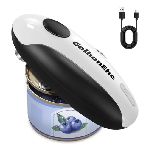 GalhanEhe Ouvre Boite Electrique, Ouvre Bocal Electrique rechargeable adapté à la plupart des tailles de boîtes, fonctionnement automatique par simple pression, pour...