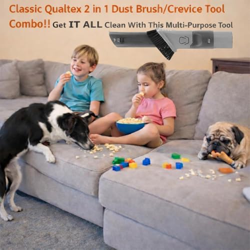 Image of Qualtex 2 in 1 Duster Crevice Tool Compatible with Shark NV752, NV600, NV650, NV680, NV340, HV301, HV322, HV300, HV320, NV480, NV800, NV151, LA502, AZ2001, HZ2002 (Pack of 2)