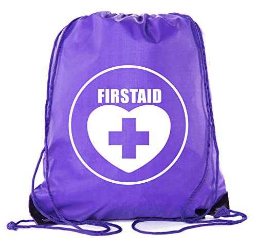 Image of Mato & Hash First Aid Backpack Drawstring Medical Bag for Emergencies or Epi Pen & Medicine - 3PK Purple CA2500FirstAid S2