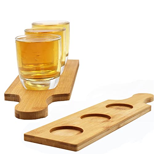 ETRAVEL Bierverkostungs-Set, 6,9 cm Durchmesser, für Weingläser, Flugbretter, Gläser, Servierpaddel (rund, 3 Fächer)