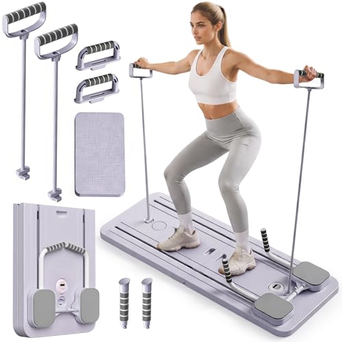 Bestash Pilates Reformer Board Reformer Pilates Board Set Mini Für Zuhause Fitness-Trainingsgerät Multifunktionales Fitness-Set Für Frauen Ganzkörpertraining Für Zu Hause