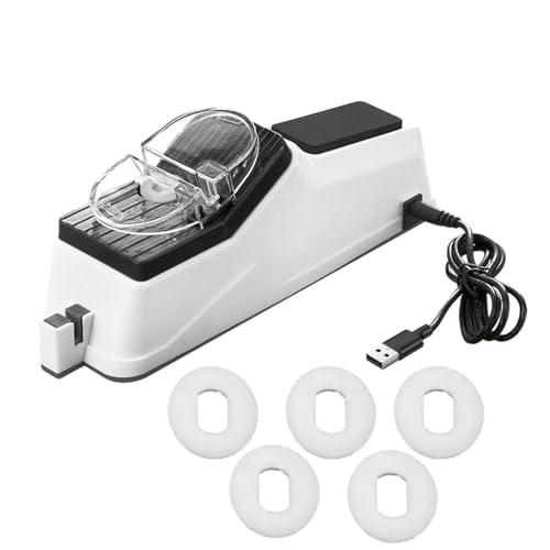 Afilador de cuchillos eléctrico, afilador de cuchillos profesional eléctrico para el hogar, máquina de afilar cuchillos con tapa, 5 segundos para afilar y pulir rápidos