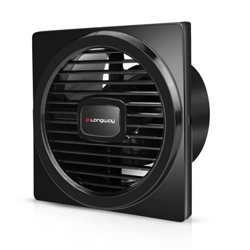LONGWAY Gusto 6 Inch 150 mm Energy Efficient Exhaust Fan | High Speed Powerful Motor | Noiseless Operation & Easy to Clean | Suitable for Bathroom, Ki