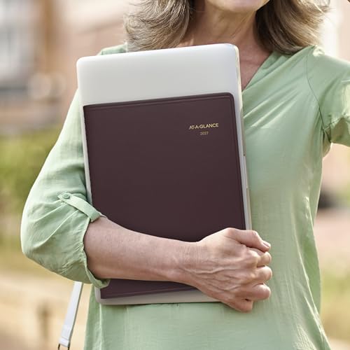 Image of AT-A-GLANCE 2027 Appointment Book Planner, Weekly, 13-Month Jan-Jan, 8.25 inch x 11 inch, Winestone (709505027)