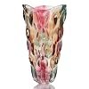 Heavy Flower Glass Vase Thickened 3.5lb 9.5inch Sparkle vase Bohemian Style, for Centerpieces,Kitchen,Office, Wedding,Perfect Home Decor Glass Vase (Purple Light)