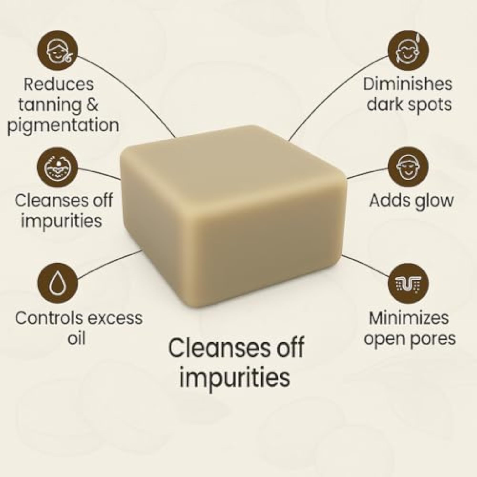 Potato Rice Soap with Sandalwood Essential Oil, Handmade