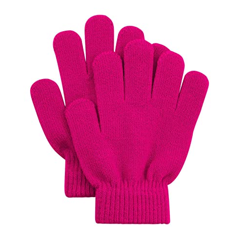 Bluelans Kid's Winter Magic Gloves Children Stretchy Warm Magic Gloves Boys or Girls Knit Gloves Hot Pink