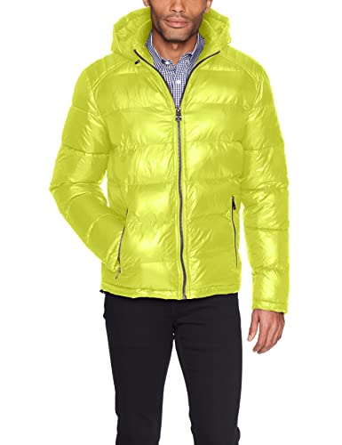 Image of GUESS Men's Mid-weight Puffer Jacket With Removable Hood