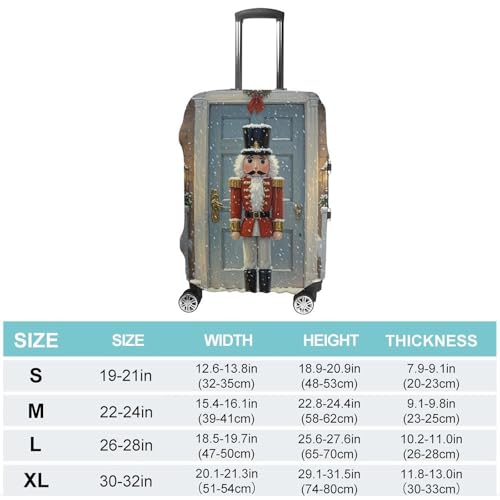 Vintage Nutcracker Luggage Cover Elastic Suitcase Protector Case Anti-Scratch Washable Baggage Covers Protector For Traveling, Aircraft Consignment L2