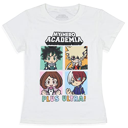 My Hero Academia Girls' Shirt Plus Ultra! Deku Bakugo Shoto Todoroki Character Grid Kids T-Shirt Tee2