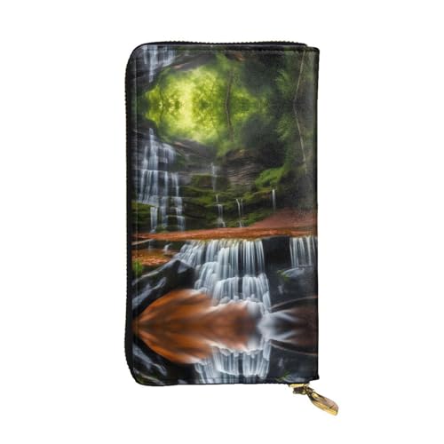 Waterfall View Long Clutch Wallet for Fashionable Women - Lightweight, Durable, Personalized, and Stylish