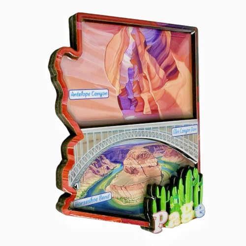 Imán de madera decorativo para refrigerador viaje Antelope Canyon miniatura 2