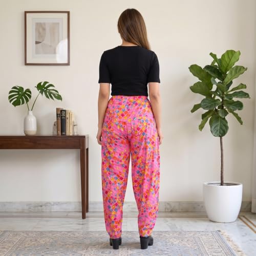 Image of FASHION GALLERY Women's Rayon Relaxed Fit Patiala Salwar with Full Length Drawstring Closure Type and Flexible Waist|Patiala Pant for Woman