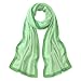 TigerTie Damen Chiffon Schal Halstuch mit Bordüre – Luftig und angenehm zu tragen – 160 x 36 cm, hellgrün grün