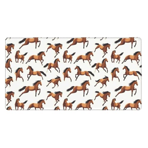 Grand tapis de souris de jeu et tapis de bureau avec bords cousus pour ordinateur de bureau