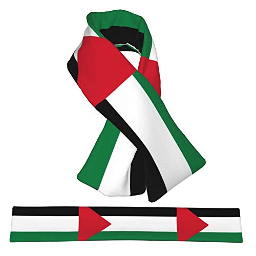 Winter Scarfs Palestinian Flag Scarves Wraps Neck Warmer Flannel Winter Cross Tie Scarves