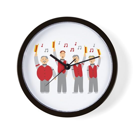 Reloj de pared analógico Classic Barbershop Quartet 10" miniatura 1