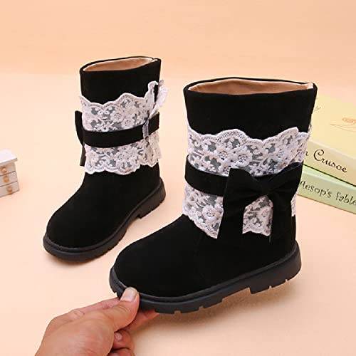 MATERUIEYES Bow Long Boots Cute Cotton Boots Sweet Girls Shoes Slip On4
