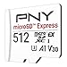 PNY microSD Express 512GB UHS-I U3 V30 A1 microSDXC Flash Memory Card, up to 890 Read & up to 810 Write, Ideal for microSD Express Compatible Devices Like Nintendo Switch 2