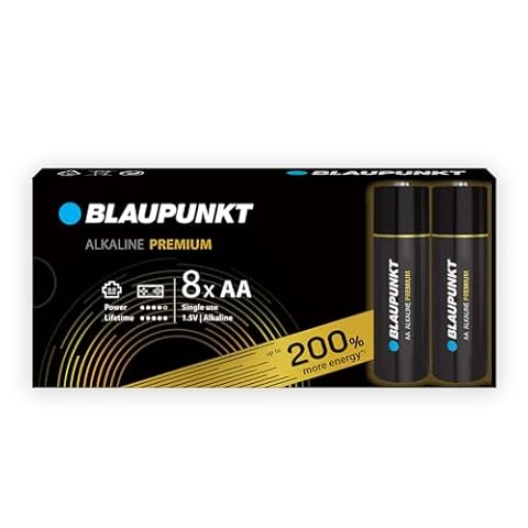 BLAUPUNKT AA, baterie alkaliczne PREMIUM, 8 sztuk, idealne do kontrolerów gier video i zabawek, LR6BPR/8CB