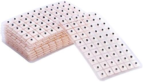 WECANDO 600 Counts Acupuncture Vaccaria Needle Ear Seeds Massage Paste Ear Stickers Auricular Ear Press Seed