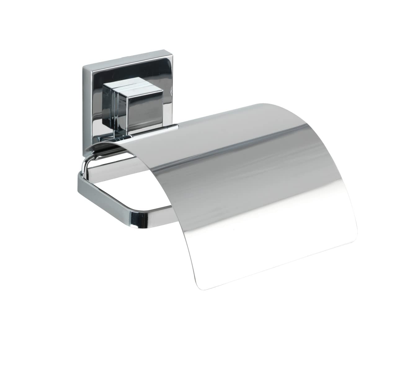 WENKO Vacuum-Loc WC-Set Mod. Quadro 2-teilig WC-Garnitur 9,5 x 37 cm Toilettenpapierhalter 13 x 11,5 cm aus rostfreiem Edelstahl glänzend