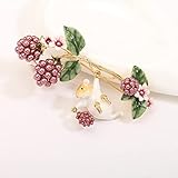 FDCSYP Brooches for Women-Cute Hamster Mulberry Brooch Hand Painted Enamel Glaze Pin Accessories
