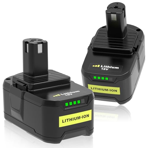 2 pièces P108 Remplacement pour Ryobi Batterie 18V 5.5Ah P102 P103 P104 P105 P107 P109 P190 RB18L50
