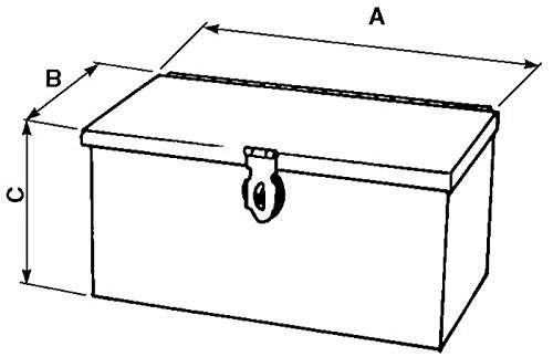 Coffre à outils métallique dim. 420 x 130 x 130 mm