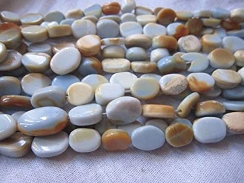 Perles ovales opale bleue naturelle LKBEADS de qualité supérieure 13"