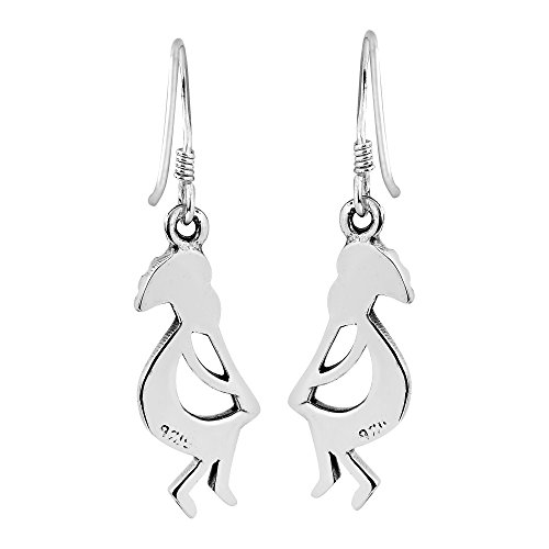 AeraVida Charming Native Kokopelli .925 Sterling Silver Dangle Festive Earrings | Classy Sterling Silver Dangle Earring for Women | Jewelry Gift3