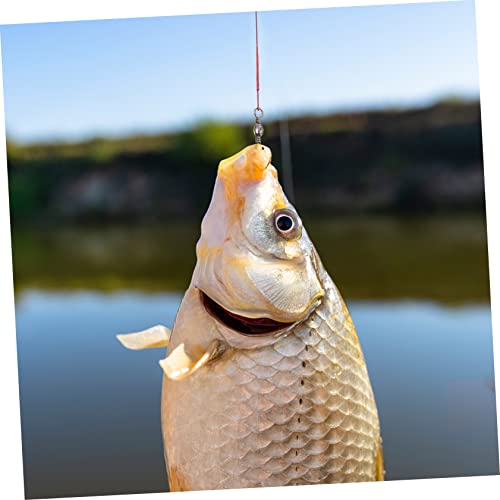 Happyyami 100 pcs líderes de alambre para pesca acero rojo miniatura 4