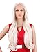 Tripal Hairs Platinum Blonde Wig Heat Resistant Synthetic Lace Front Wigs Natural Wavy 60# Color 24 Inches
