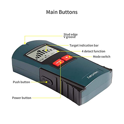 Stud Finder Stud Wall Sensor, 4 in 1 Electronic Sensor Wall Scanner Detector LCD Display, Center Stud Finder With Sound Warning Wood/Metal/Empty Hole/AC Wire Studs Detection