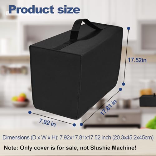 Image of Cover for Inoviva Frozen Drink & Slushie Machine, Slushie Machine Cover Compatible with INOVIVA Slushy Machine for Home S1.0 68 oz, Waterproof Heavy-duty Thickened Cover Case with Handle