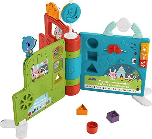 Fisher-Price Mon Grand Livre d’Activités Évolutif, jouet d’éveil électronique et centre d’activités, version française, 6 mois à 3 ans, HCL00
