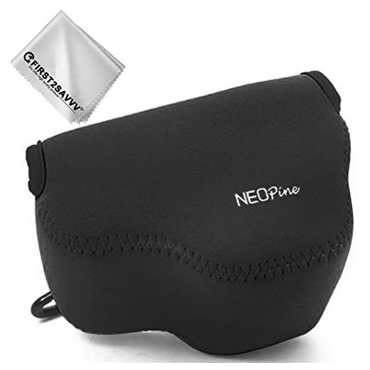 Negro Funda Cámara Reflex Neopreno Protectora para Olympus Pen E-PL9 E-PL8 E-PL7 with 14-42 mm F3.5-5.6, Canon G1 X Mark III, Sony A6300 A6000 NEX-7 NEX-6 NEX-5TL with 16-50 mm