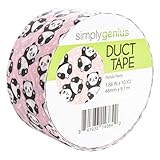 Simply Genius Art & Craft Colored Duct Tape - 1.88 in x 10 yd Panda Party - Waterproof & Strong Decorative Tape for DIY Projects - Vibrant Colors & Patterns