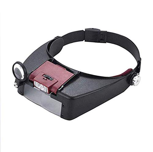 Loupe serre-tête de lecture et travail manuel avec lampe LED frontale