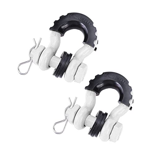 DRAGONRUN 2Pcs 28660lbs Break Strength D-Ring Shackle for Off-Road Vehicle Recovery 5/8